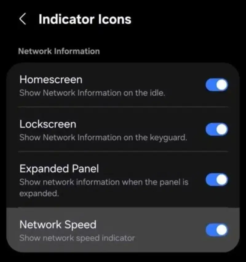 One UI 9 قابلیت نمایش لحظه‌ای سرعت اینترنت را به گوشی‌های گلکسی می‌آورد.