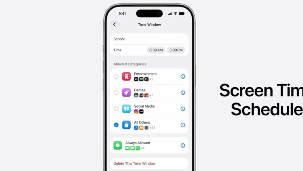 به‌روزرسانی قابلیت screen time اپل با گزینه‌های پیشرفته‌تر برای نظارت بر فعالیت کودکان