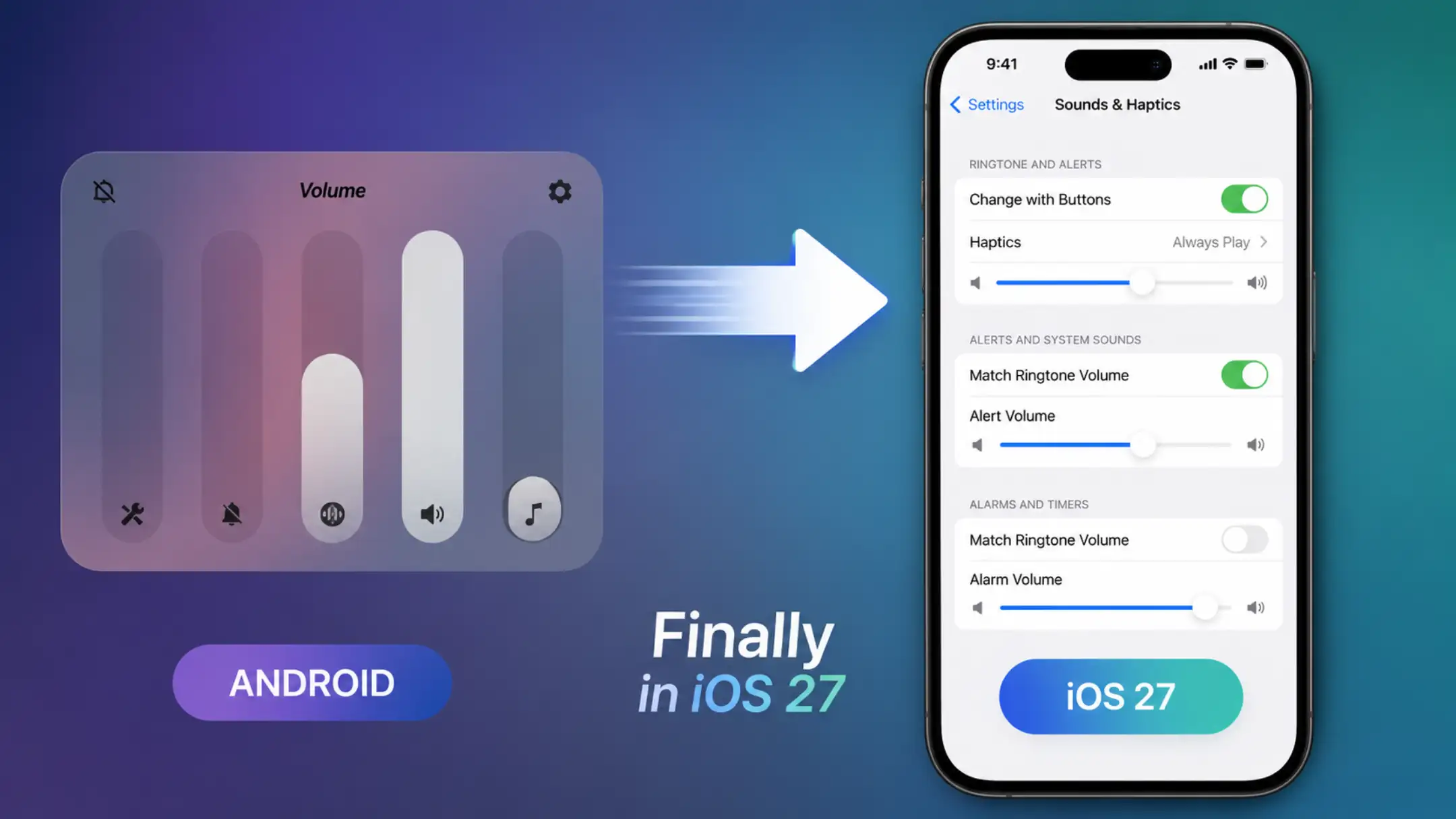 قابلیت جدید iOS 27 برای تنظیم مستقل صدا
