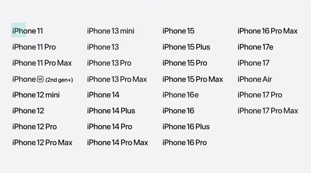 لیست آیفون های سازگار با به روزرسانی iOS 27 اپل