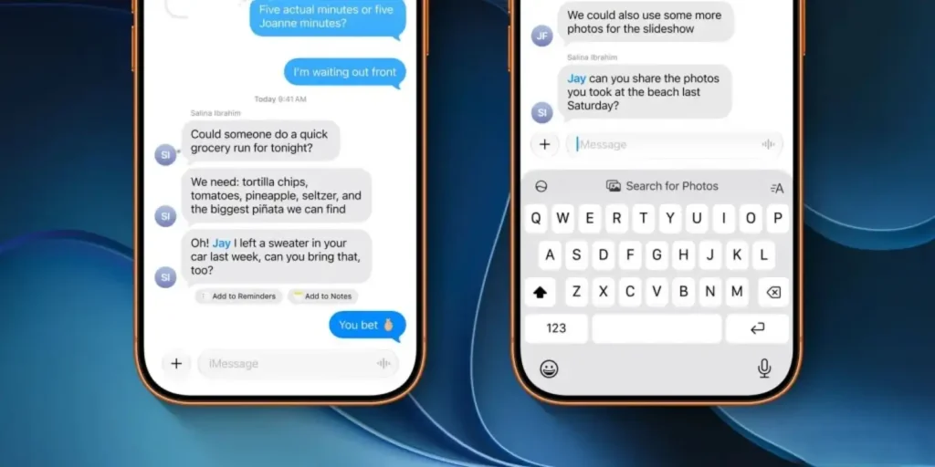 iOS 27 پیشنهادهای هوشمند را به اپ Messages اضافه می‌کند.