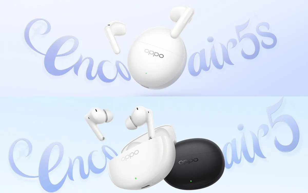 اوپو از دو ایربادز Enco Air5 و Enco Air5s رونمایی کرد؛ طراحی جدید، بلوتوث 6 و حذف نویز هوشمند