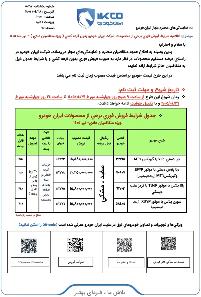 طرح فروش عادی