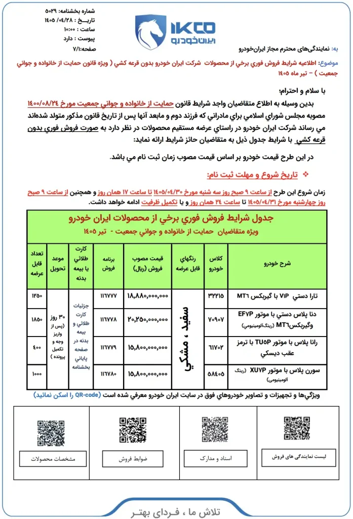 طرح فروش جوانی