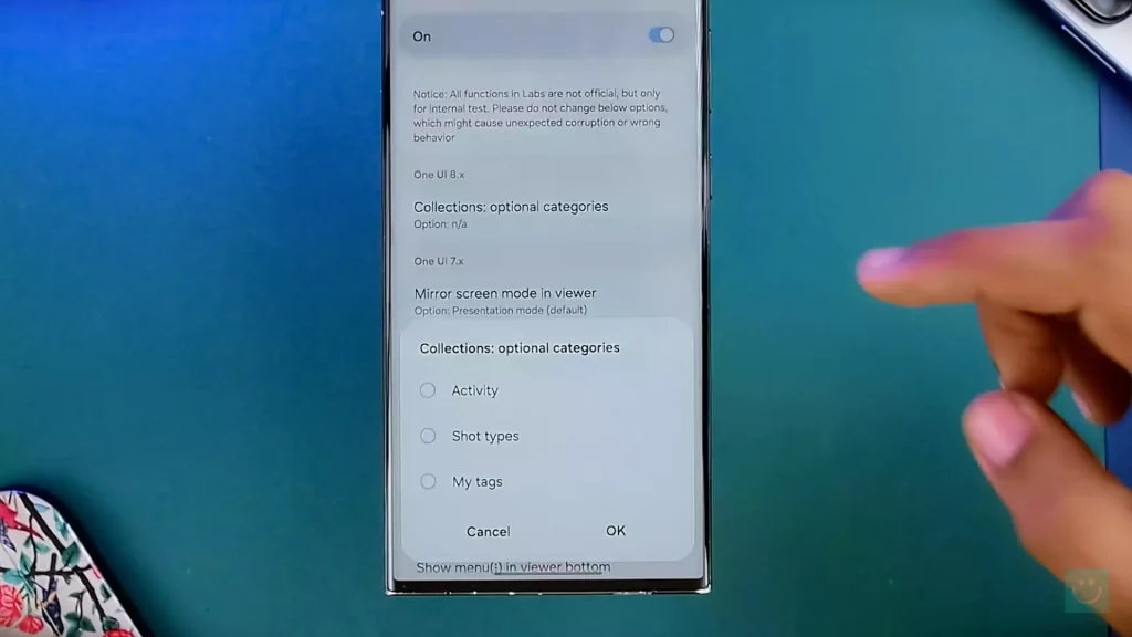 جدیدترین قابلیت منو مخفی گالری گوشی سامسونگ در One UI 8
