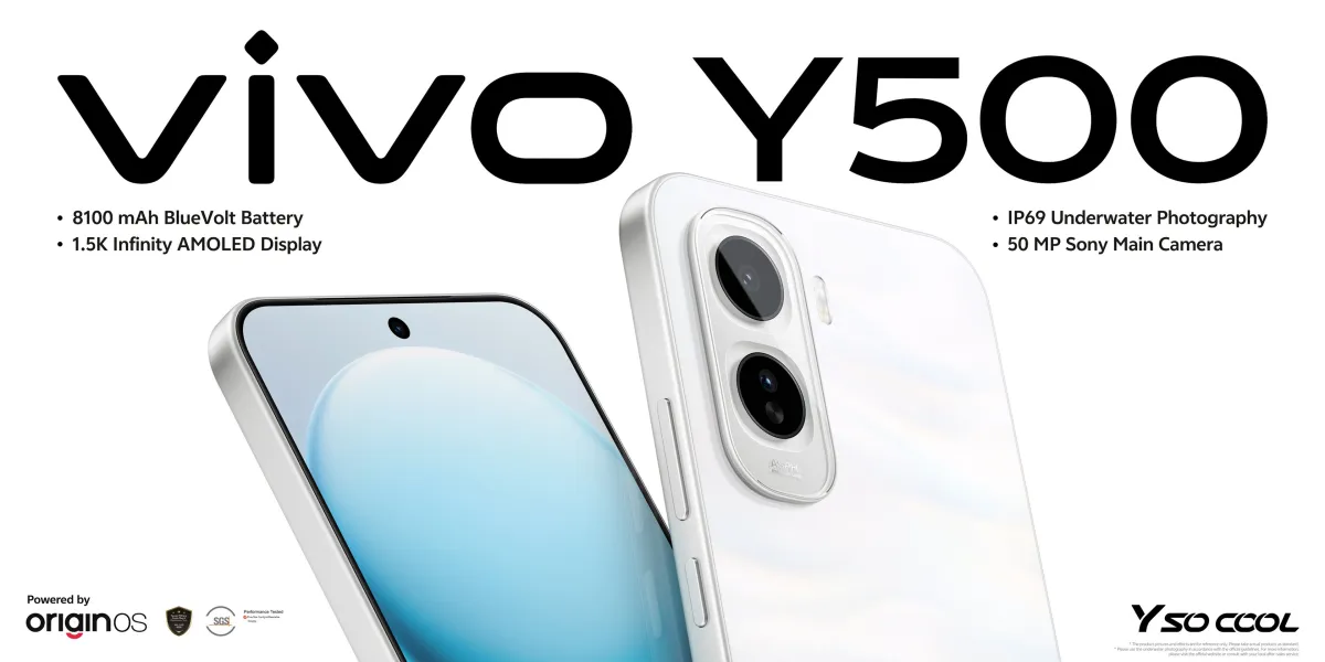 ویوو (2026) Y500 معرفی شد؛ باتری غول‌پیکر ۸۱۰۰ میلی‌آمپرساعتی، نمایشگر AMOLED و دوربین ۵۰ مگاپیکسلی