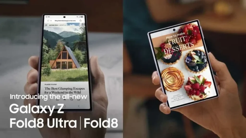 صفحهنمایش بزرگتر یکی از مهمترین تفاوتهای گلکسی Z Fold 8 Ultra است.
