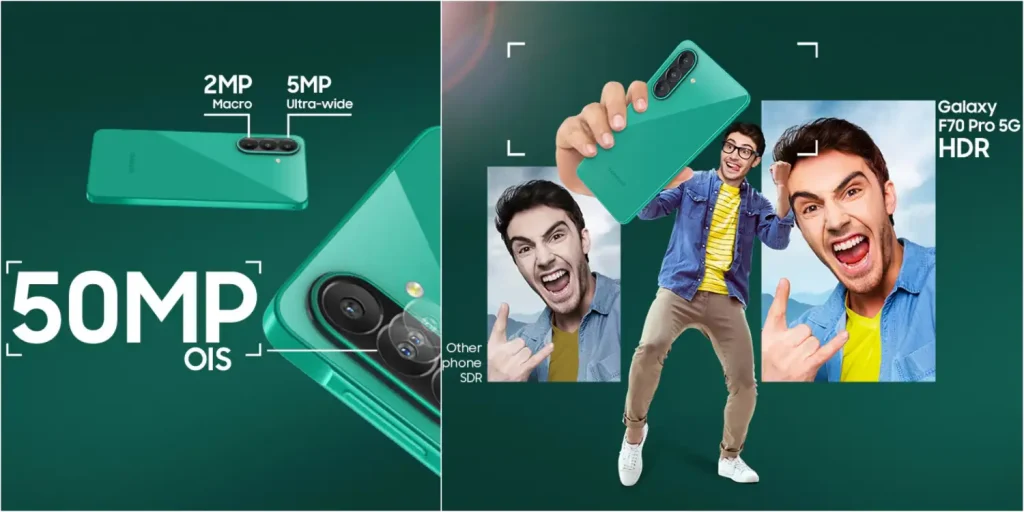 ماژول دوربین گلکسی F70 Pro با دوربین اصلی ۵۰ مگاپیکسلی و پشتیبانی از HDR