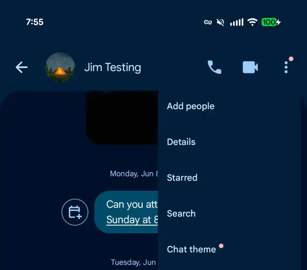 تم چت و منوی بازطراحی‌شده از قابلیت‌های جدید Google Messages هستند.