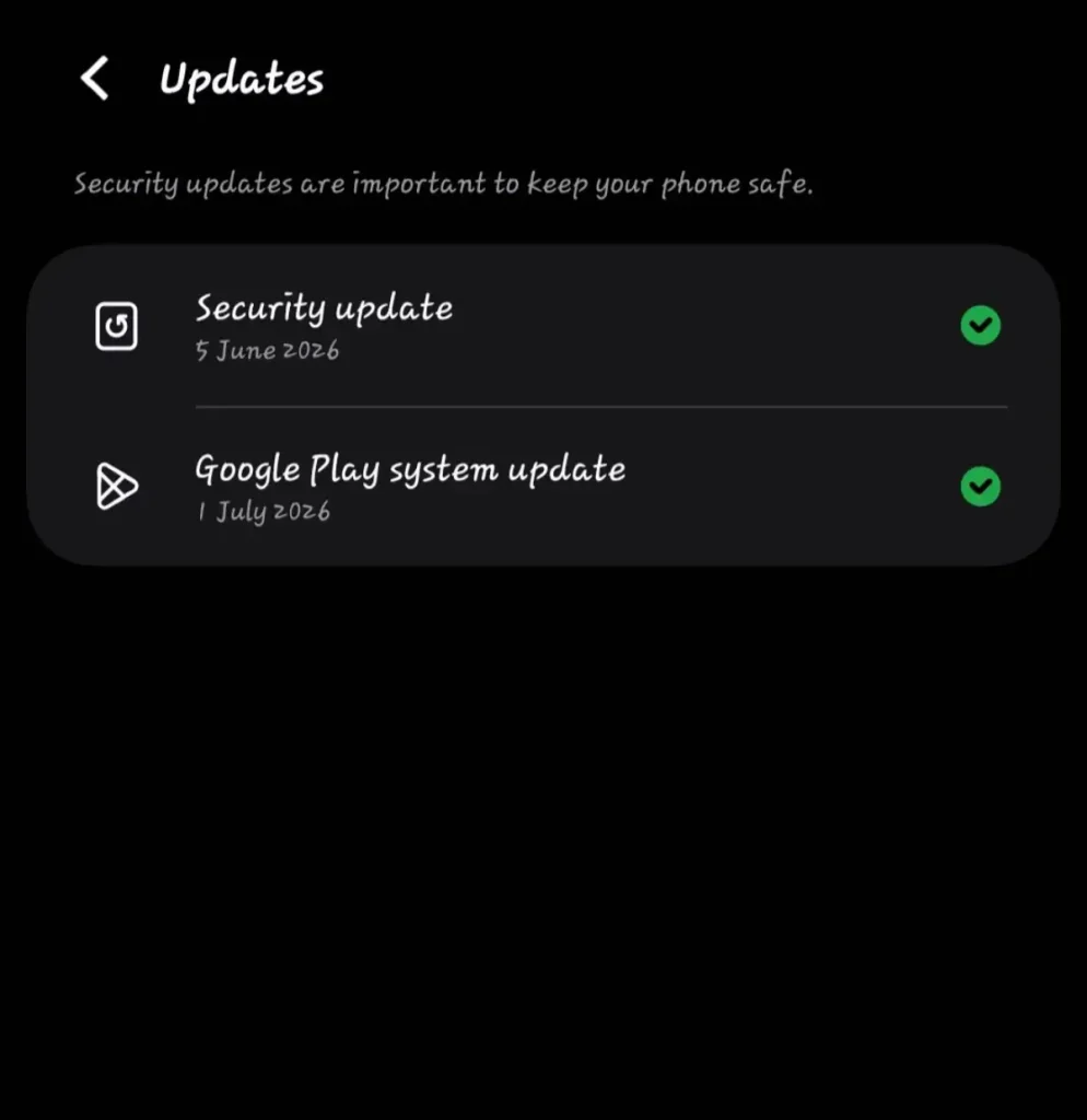 دریافت آپدیت Google Play System از تنظیمات گوشی‌های گلکسی