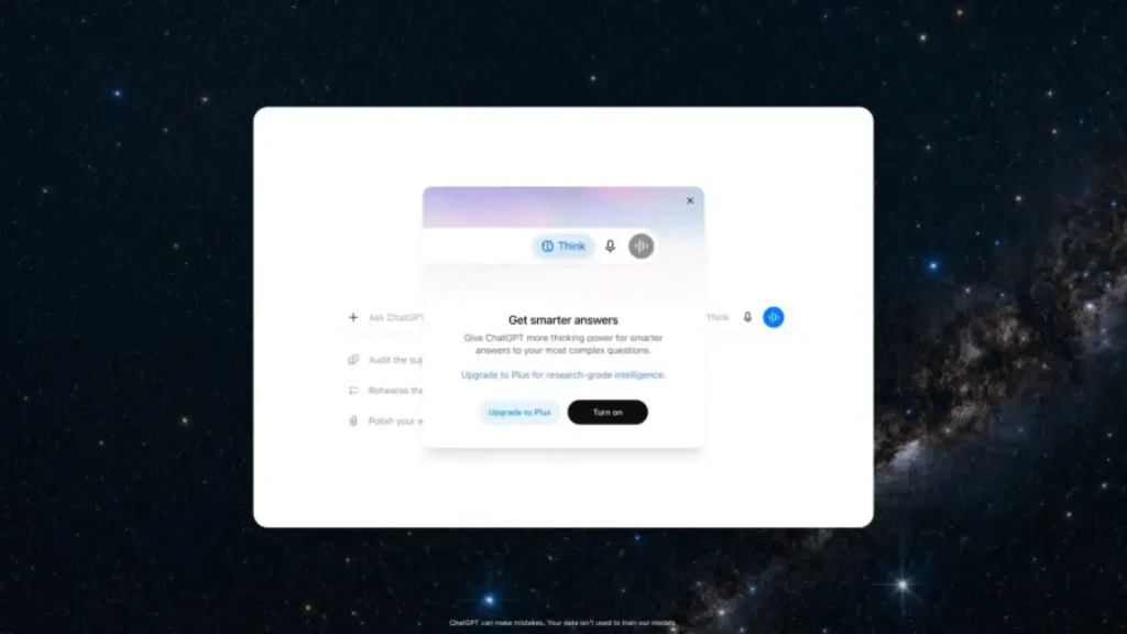 OpenAI دکمه Think را برای پاسخ‌گویی بهتر به پرسش‌های پیچیده به ChatGPT اضافه می‌کند.