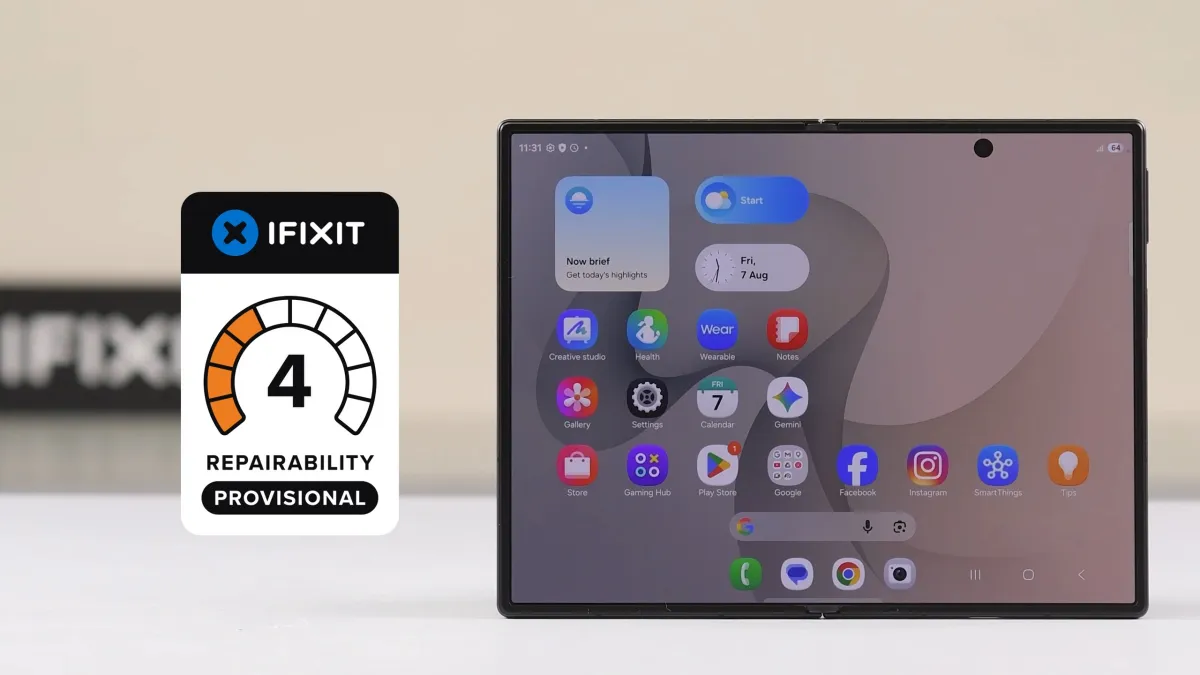 گلکسی زد فولد ۸ در تست تعمیرپذیری iFixit امتیاز ناامیدکننده ۴ از ۱۰ را کسب کرد