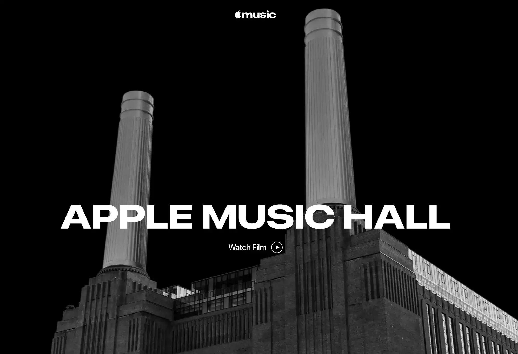 لوگوی جدید اپل موزیک در سالن لندن Apple Music دیده شد