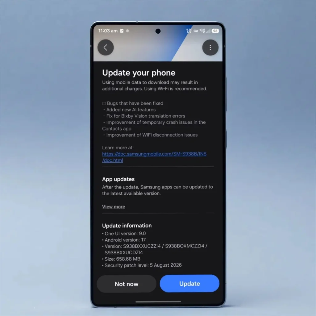 دومین بتای One UI 9 برای سری گلکسی S25 منتشر شد.