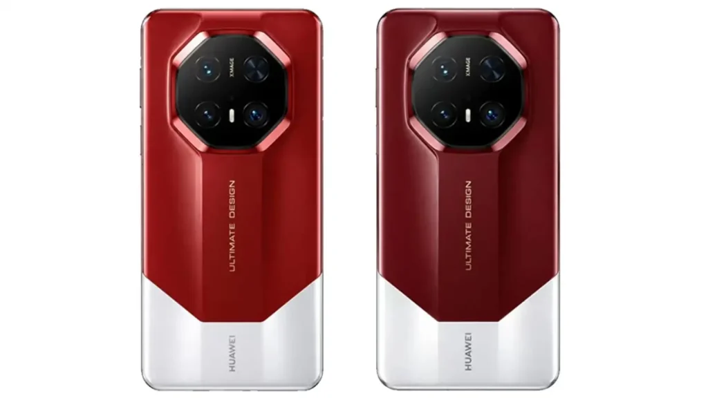 رندر هواوی Mate 90 RS Ultimate با ترکیب رنگ قرمز و سفید