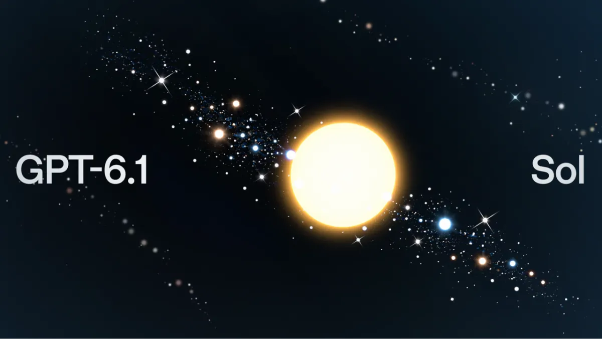 مدل هوش مصنوعی GPT-6.1 Sol با یک‌پنجم هزینه Astra معرفی شد