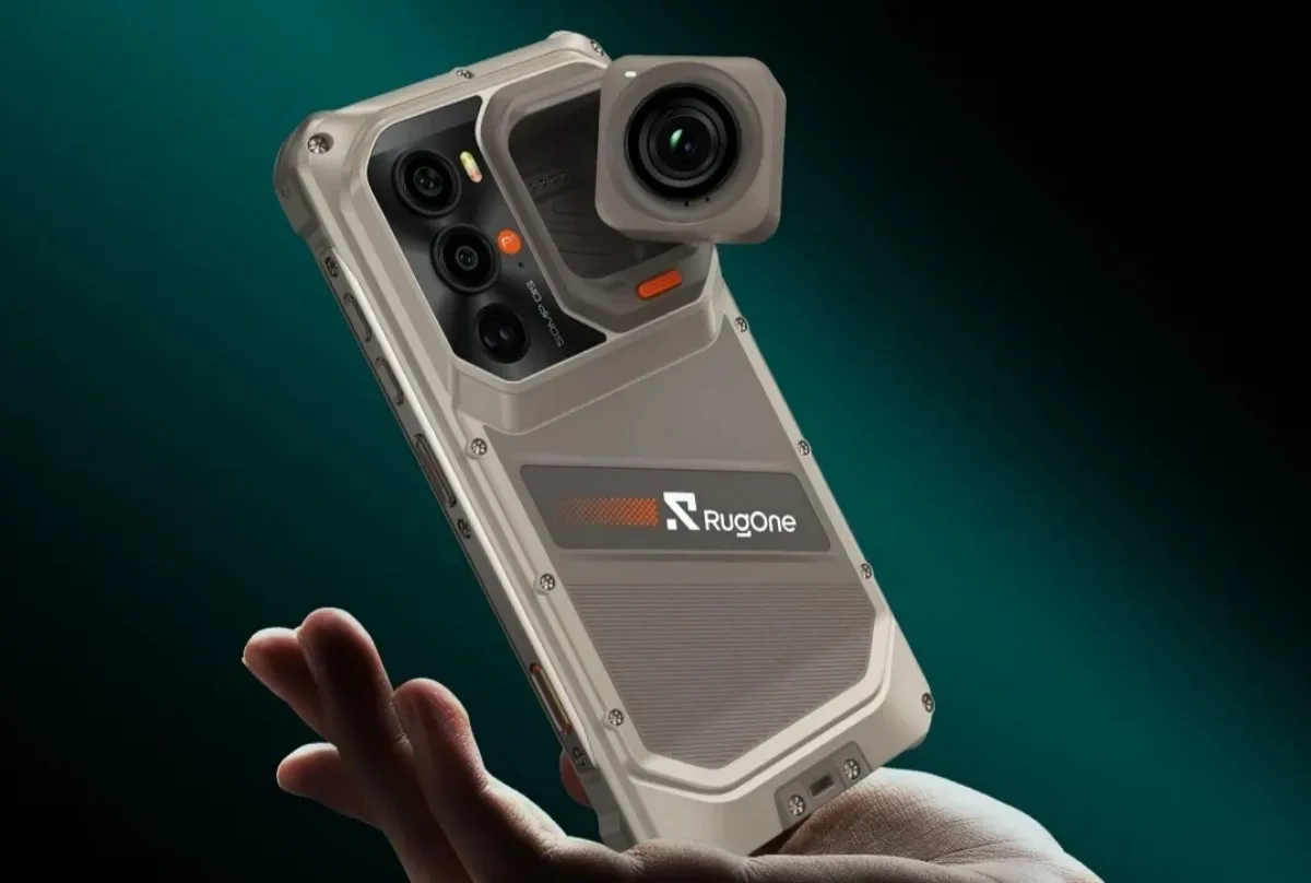این گوشی مقاوم دارای یک دوربین اکشن جداشدنی است: RugOne Xsnap 7 Pro