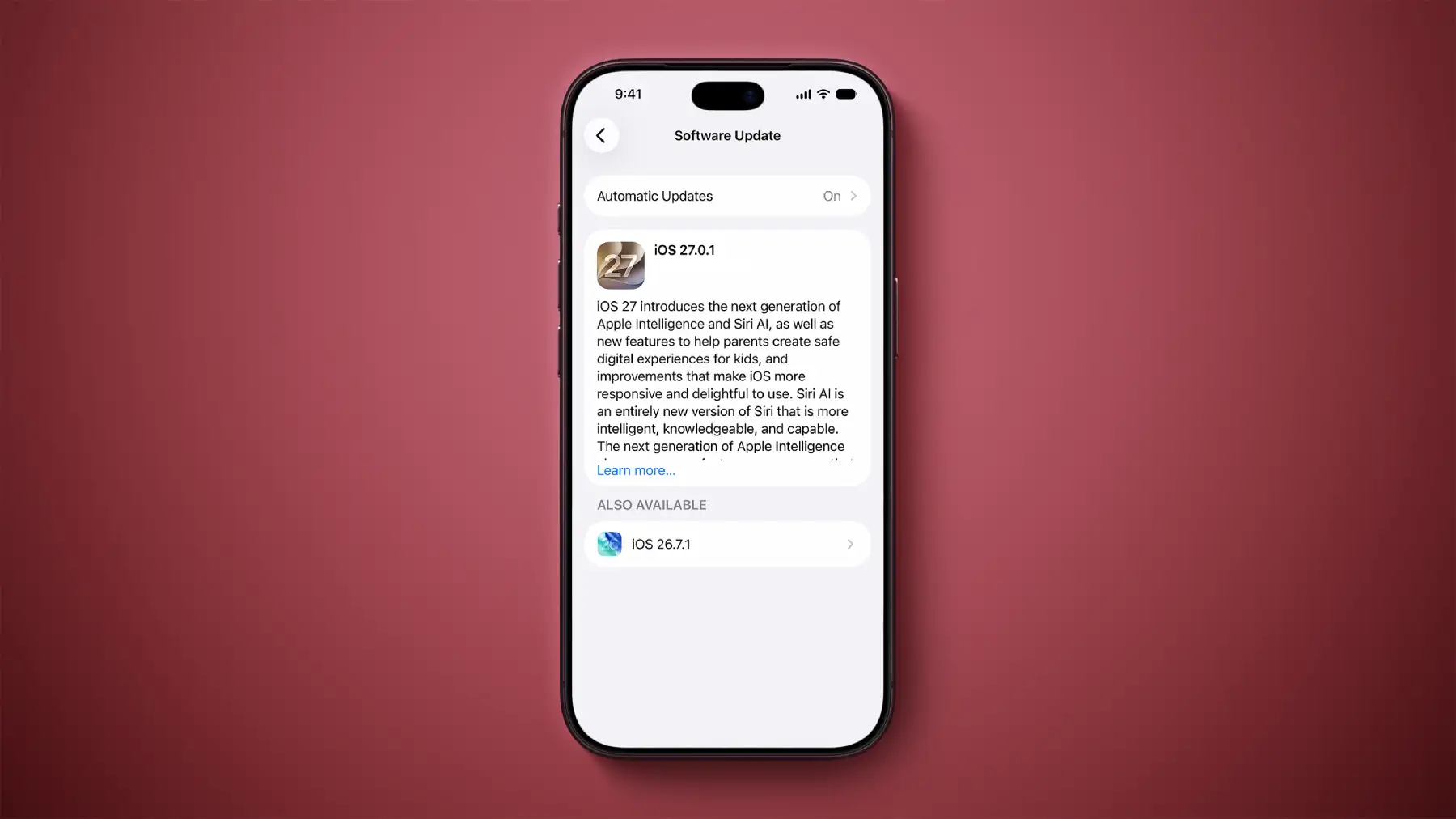 نصب iOS 27