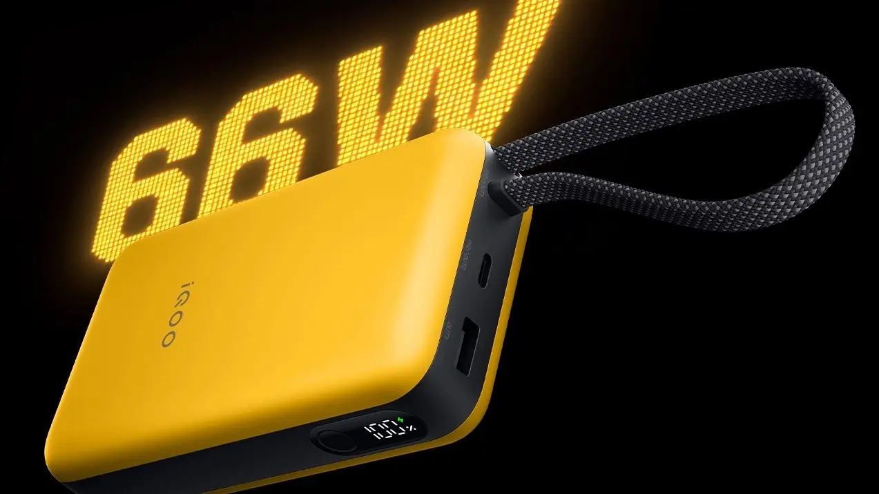 پاوربانک ۲۰ هزار میلی‌آمپری جدید iQOO با شارژ ۶۶ واتی و کابل USB-C داخلی معرفی شد